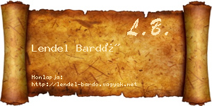 Lendel Bardó névjegykártya